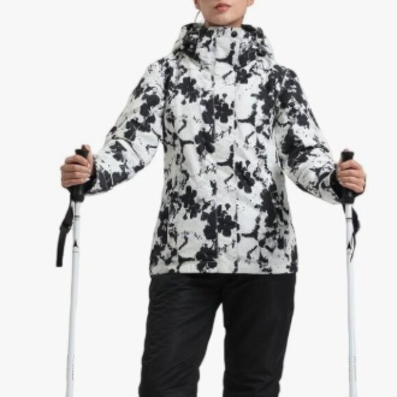 GSOU SNOW Women's Ski/Snowboarding *Jacket*, Abstract Flower Print, Large, NEW - Picture 1 of 13